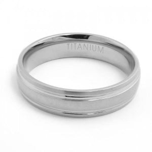 Inspirit grooved titanium ring - Callibeau Jewellery