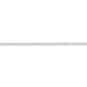 Silver, filed curb chain, 18"/45cm, gauge 1.2mm, 1.87g - Callibeau Jewellery