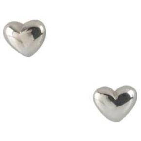 Silver Echo Collection heart stud earrings - Callibeau Jewellery