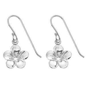 Silver flower drop earrings - Callibeau Jewellery