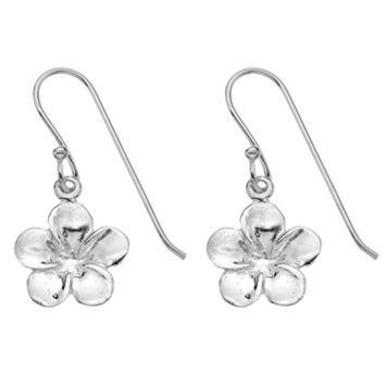 Silver flower drop earrings - Callibeau Jewellery