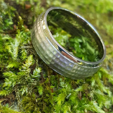 Inspirit hammered titanium ring - Callibeau Jewellery