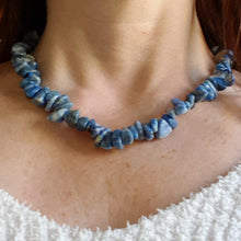 Load image into Gallery viewer, LIMITED EDITION: Chunky Lapis Lazuli chip necklace - 18&quot;/45cm - Callibeau Jewellery
