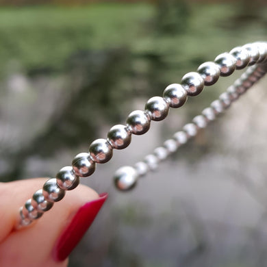 Silver bangle 17cm - 4mm thick - 10.3g - Callibeau Jewellery