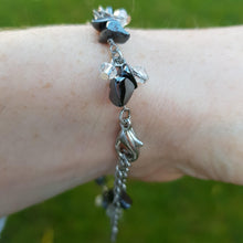 Load image into Gallery viewer, Hematite bracelet with crystals - Callibeau Jewellery
