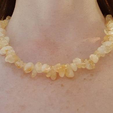 LIMITED EDITION: Rounded Citrine Chip Necklace 18