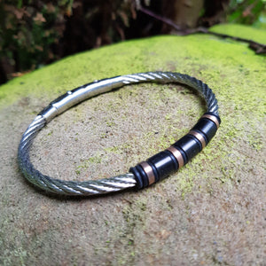 Inspirit adjustable stainless steel bracelet - Callibeau Jewellery