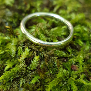 Silver plain round wire ring - Sizes available J, K, L, M, N, O, P - Callibeau Jewellery