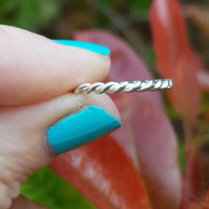 Silver, twisted ring in various sizes - Callibeau Jewellery