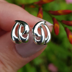 Silver entwined stud earrings - Callibeau Jewellery