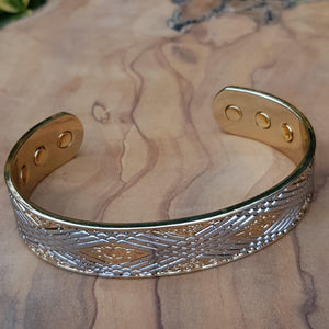2 coloured cross design magnetic bracelet - Callibeau Jewellery