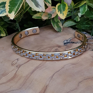 Beautiful 2 tone magnetic bracelet - Callibeau Jewellery
