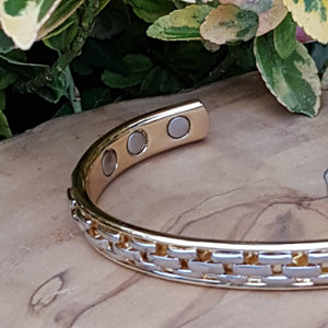 Beautiful 2 tone magnetic bracelet - Callibeau Jewellery