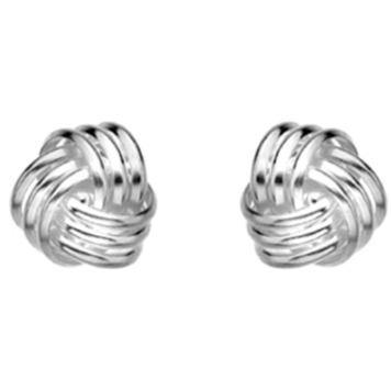 Silver 10mm knot earrings - Callibeau Jewellery