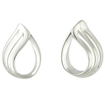 Silver entwined leaf stud earrings - Callibeau Jewellery