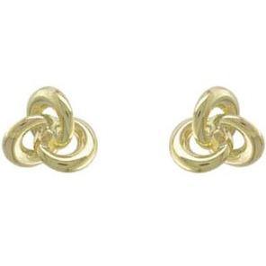9ct yellow gold, trio ring cluster stud earrings - Callibeau Jewellery