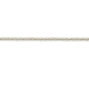 Silver, trace chain, 18"/45cm with adjuster at 16", gauge 2.19mm, 2.54g - Callibeau Jewellery