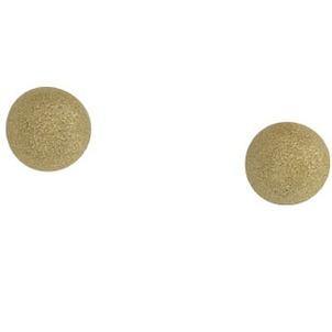 9ct yellow gold, large matted stud earrings - Callibeau Jewellery