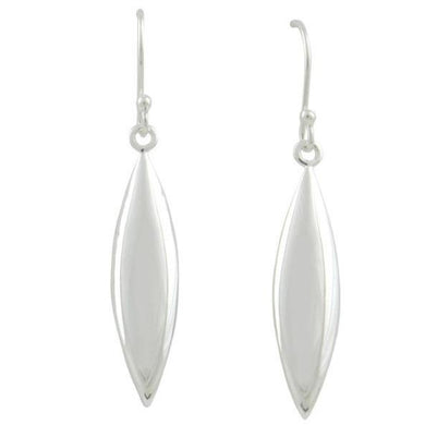 Silver, plain sphere drop earrings - Callibeau Jewellery