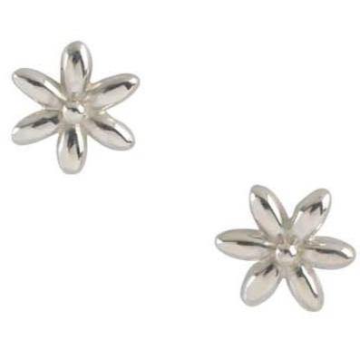 Silver Echo Collection flower stud earrings - Callibeau Jewellery