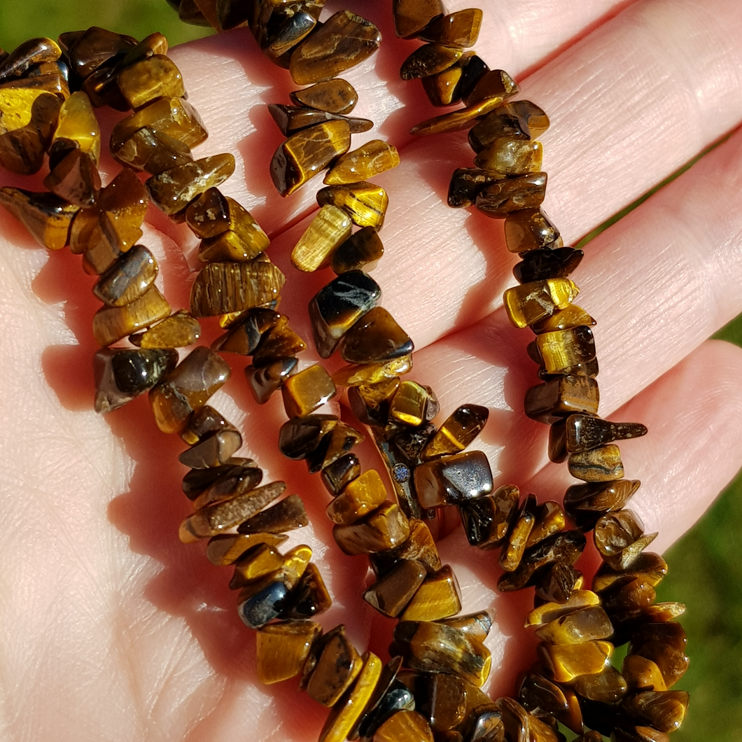 LIMITED EDITION: Tiger Eye chip necklace - 18