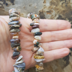 LIMITED EDITION: Chunky Ocean Jasper chip necklace - 18"/45cm - 75g - Callibeau Jewellery