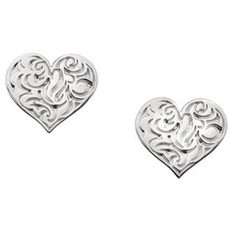 Silver heart earrings - Callibeau Jewellery