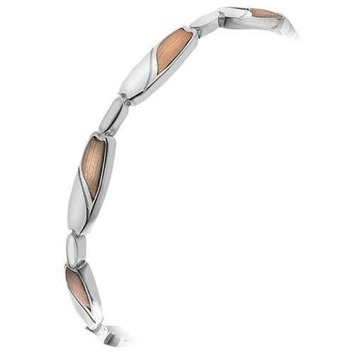 Roma Collection silver and rose gold plated bracelet - Callibeau Jewellery