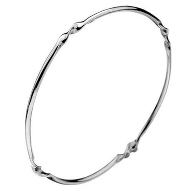 Silver round twist bangle 7g - Callibeau Jewellery