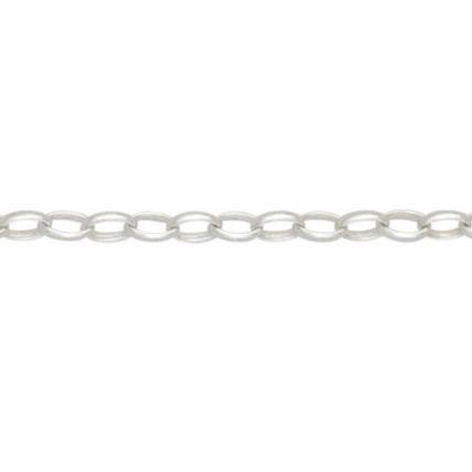 Silver, half oval belcher chain, 18