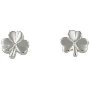 Silver clover stud earrings - Callibeau Jewellery