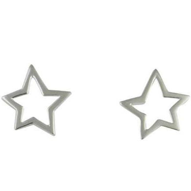 Silver cut-out star stud earrings - Callibeau Jewellery