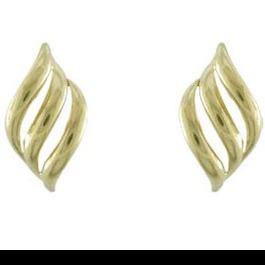 9ct yellow gold, multi scroll stud earrings - Callibeau Jewellery
