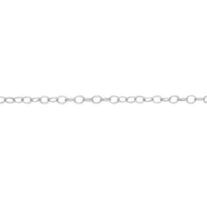 Silver, trace chain, 18"/45cm with adjuster at 16", gauge 1.56mm, 0.86g - Callibeau Jewellery
