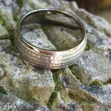 Load image into Gallery viewer, Inspirit hammered titanium ring - Callibeau Jewellery
