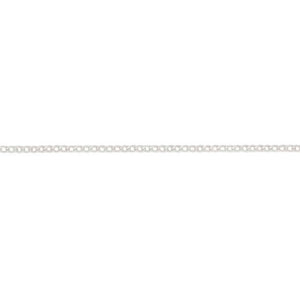 Silver, curb chain, 18"/45cm, gauge 1.28mm, 1.54g - Callibeau Jewellery