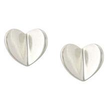 Silver, flutter heart stud earrings - Callibeau Jewellery