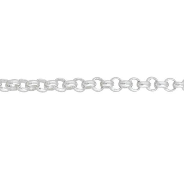 Silver, round belcher chain, 18