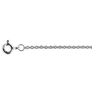 Silver, close tight filed trace chain, 18"/45cm, gauge 1.46mm, 2.33g - Callibeau Jewellery