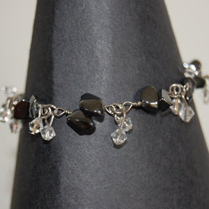 Hematite bracelet with crystals - Callibeau Jewellery