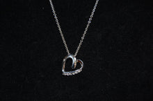 Load image into Gallery viewer, Silver, cubic zirconia classic set heart pendant on silver, trace chain 18&quot; with adjuster @ 16&quot; - Callibeau Jewellery
