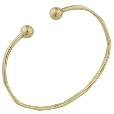 9ct yellow gold facet torque bangle - Callibeau Jewellery