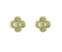 Load image into Gallery viewer, 9ct yellow gold, cute quarterfoil stud earrings - Callibeau Jewellery
