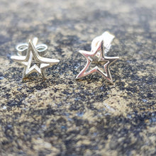Load image into Gallery viewer, Silver star stud earrings - Callibeau Jewellery
