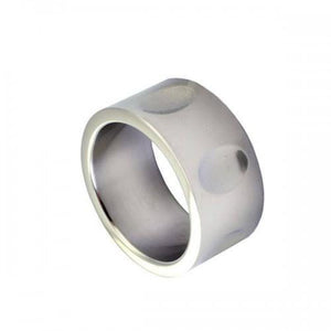 Inspirit dimpled stainless steel ring - Callibeau Jewellery