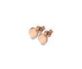 9ct rose gold, polished circle 5mm stud earrings - Callibeau Jewellery