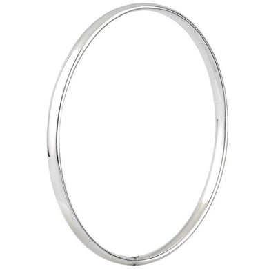 Silver court shaped bangle, 4.15mm - Callibeau Jewellery
