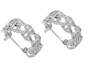 Silver designer knot hoop earrings - Callibeau Jewellery