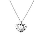 Silver fused hearts pendant on 45cm silver chain - 5.26g - Callibeau Jewellery