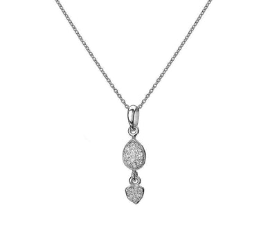 Silver drop pendant on 45cm silver chain - 3.01g - Callibeau Jewellery
